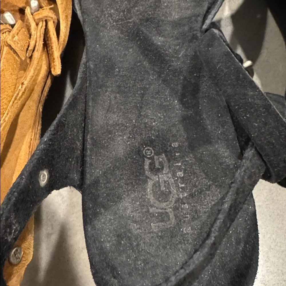 Ugg Australia Soft Black and Tan Women's Wedges size 9 - Picture 7 of 11